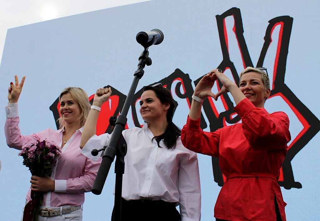 Three women against Lukashenko. Belarusians massively gathered at first rallies of unified opposition